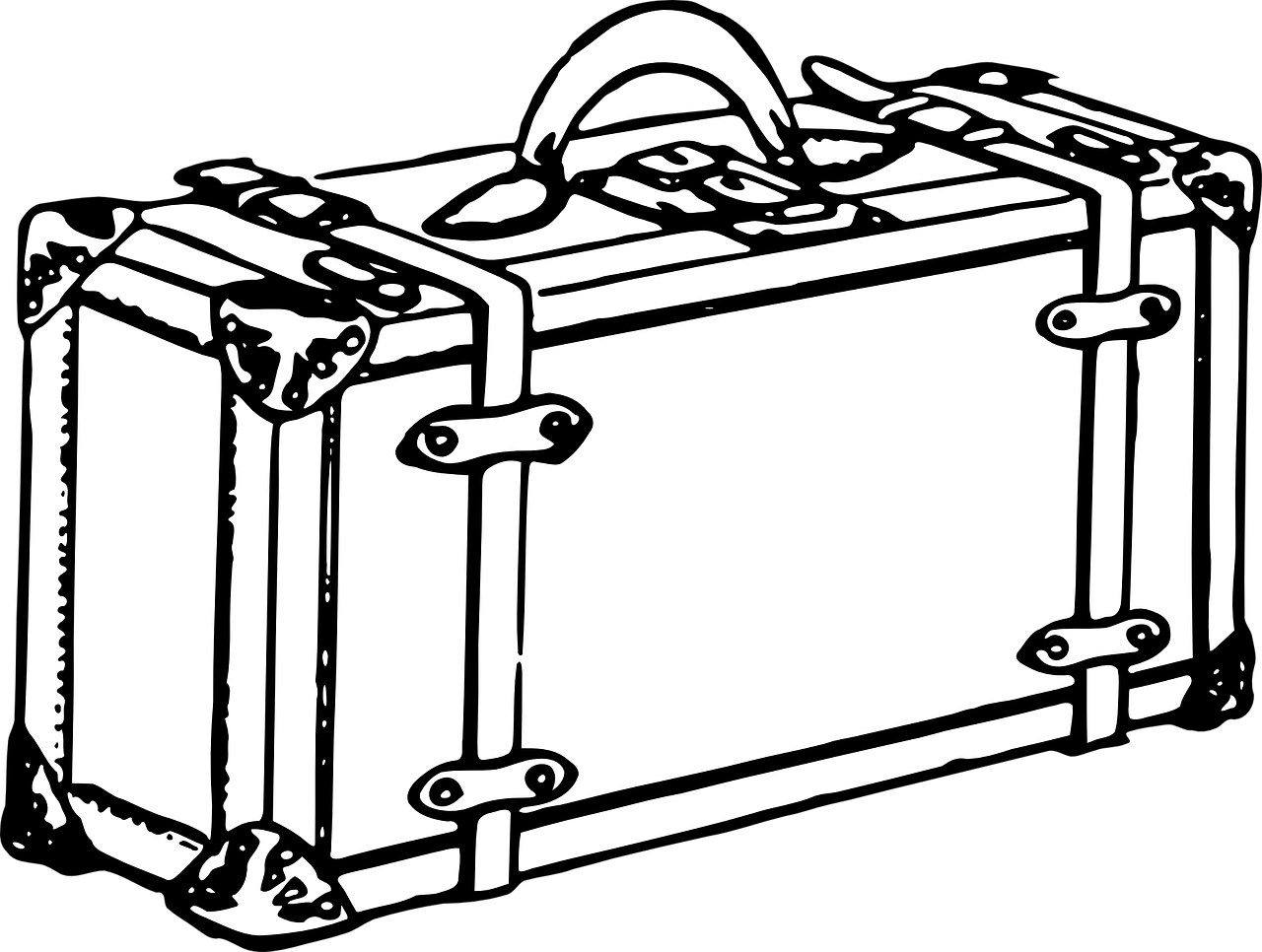 nakreslený kufr